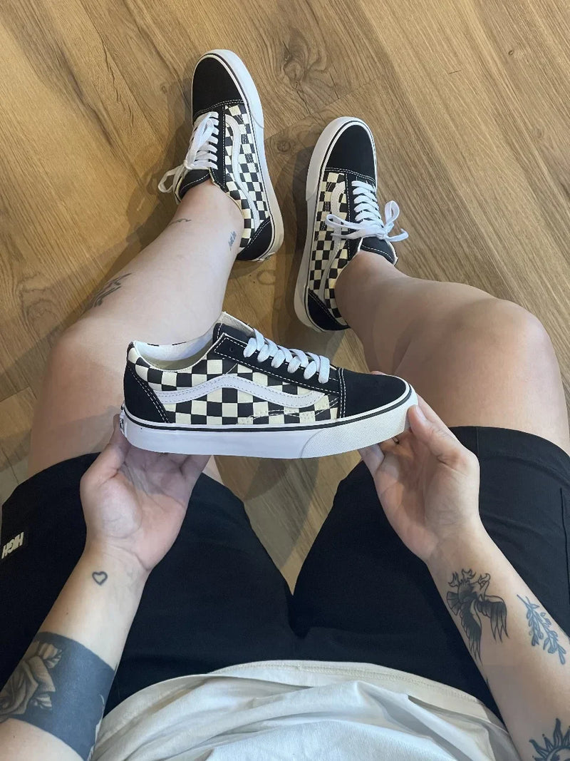 Vans Old Skool Primary Checkerboard Black White